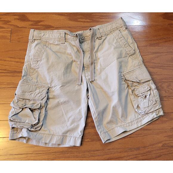 U.S. Polo Assn. Men's Cargo Shorts Size 38 Tan Flat Front Khaki Tan - Picture 12 of 13